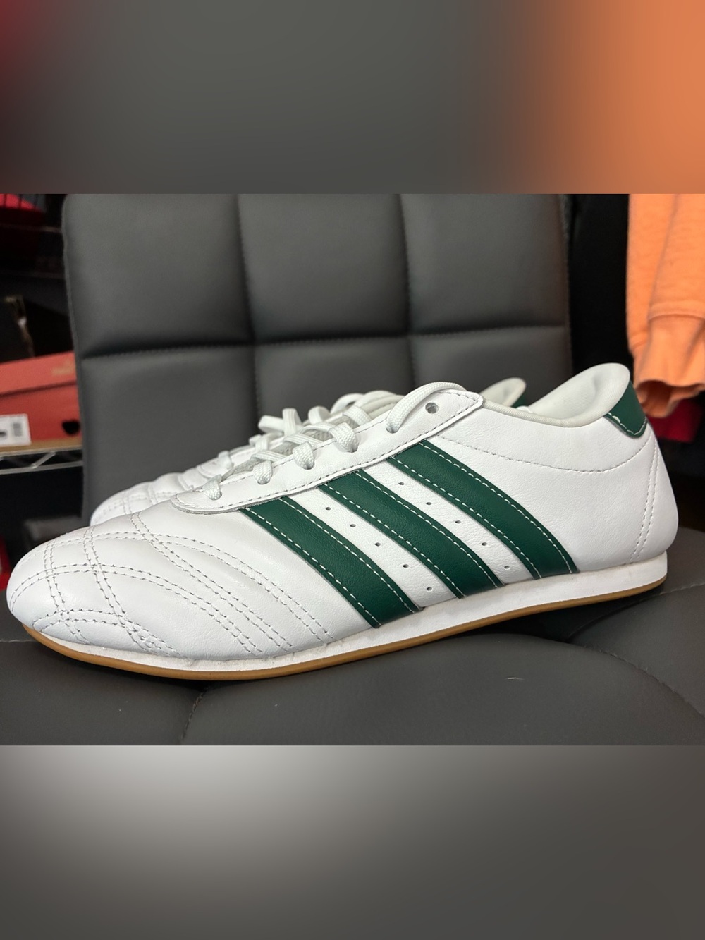 Brand new in box 6w adidas taekwondo white and green